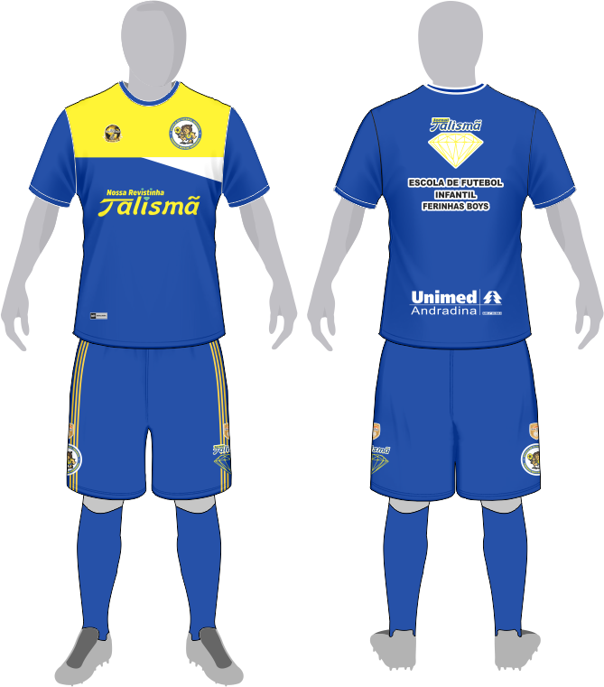 IlustraÃ§Ã£o do uniforme do time Ferinhas Boys